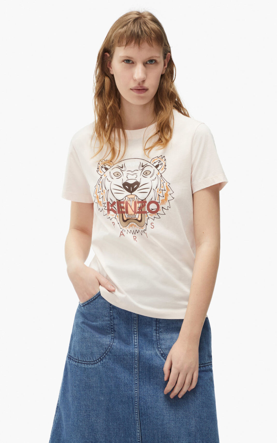 T Shirt Kenzo Femme Tiger Rose HTVQZ-7653